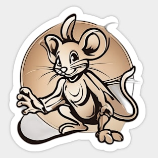 Mouse Bronze Shadow Silhouette Anime Style Collection No. 388 Sticker